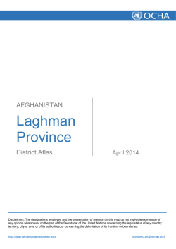 Laghman Province - HumanitarianResponse