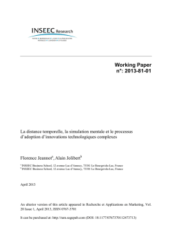 Voir le Working Paper N°2013-81