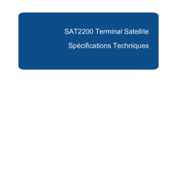 Newtec SAT2200 Terminal Satellite Spécifications Techniques