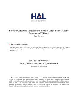 Service-Oriented Middleware for the Large-Scale Mobile - Tel