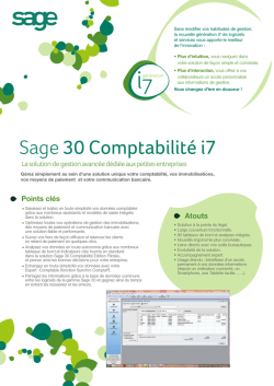 Sage 30 Comptabilité i7 - SETG | Services et Gestion