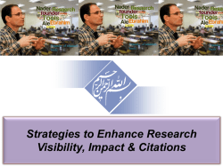 Strategies to Enhance Research Visibility, Impact & Citations