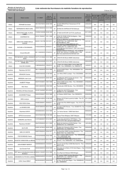 Liste nationale des fournisseurs de matériels forestiers de