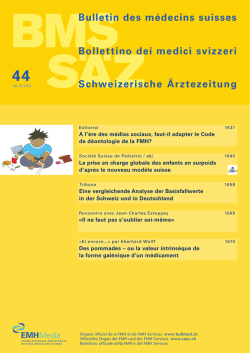Bulletin des médecins suisses 44/2014