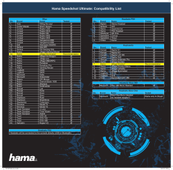 Hama Speedshot Ultimate: Compatibility List