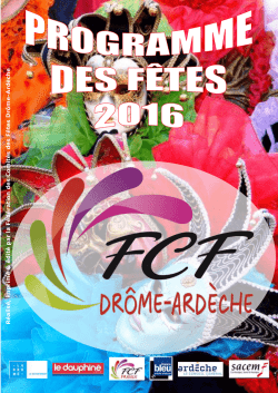 programme des fêtes 2016 - Federation des Comites des Fetes