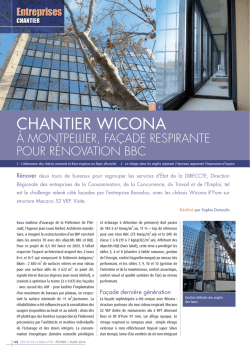 Wicona à Montpellier, Façade respirante pour rénovation BBC