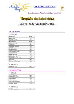 liste des participants - Toulouse Club Patinage