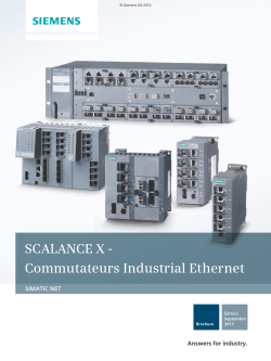 SCALANCE X - Commutateurs Industrial Ethernet