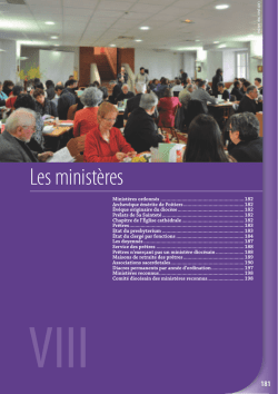 Les ministères - Diocèse Poitiers