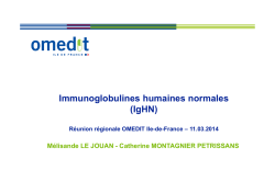 Immunoglobulines humaines normales