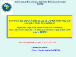 Communauté Économique des États de l`Afrique Centrale CEEAC