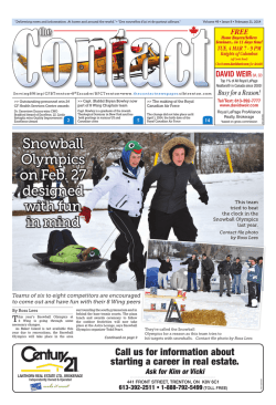 Snowball Olympics on Feb. 27 designed with fun in mind