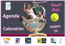 AGENDA CALENDRIER 2015 - Fédération Française de Tennis