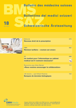 Bulletin des médecins suisses 18/2014