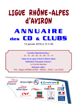 Annuaire CD-Clubs - Ligue Rhône