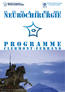 Neurochirurgie P rogramme - Nantes 2015