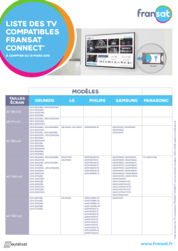 liste des téléviseurs compatibles FRANSAT Connect.
