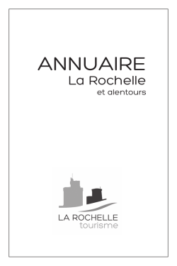 ANNUAIRE - La Rochelle Tourisme