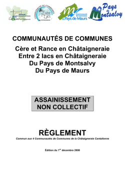 Règlement ANC - Pays de Montsalvy