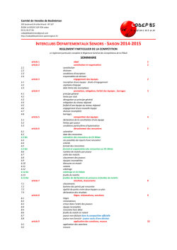interclubs departementaux seniors - saison 2014-2015
