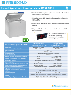 Le réfrigérateur / congélateur RCSI 180 L