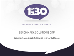 BENCHMARK SOLUTIONS CRM