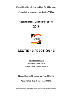 2016 SECTIE 1B / SECTION 1B