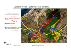 Visualisez le plan de liaison route/autoroute Tamesna