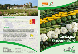 Catalogue Semences 2015