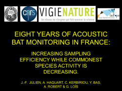 eight years of acoustic bat monitoring in france