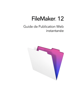 Guide de Publication Web instantanée FileMaker 12