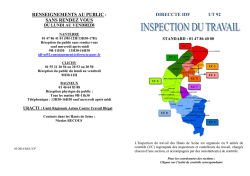 Répertoire des unités de contrôle de l`inspection du travail
