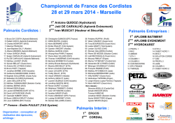 (Aplomb Bâtiment)… - Championnat de France des Cordistes