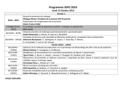 Programme JEPO 2014