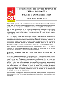 Avis CGT - La CGT Equipement