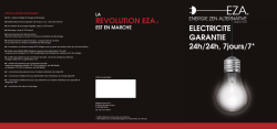 ELECTRICITE GARANTIE 24h/24h, 7jours/7* REVOLUTION EZA®