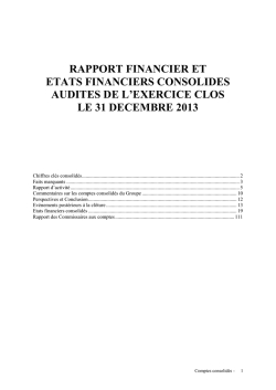 Rapport financier - Info