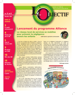Lancement du programme Alliance - CSSS de Saint