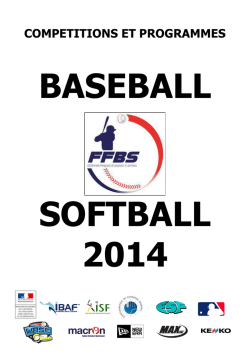 Programme EdF Baseball Softball 2014