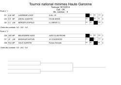 Tournoi national minimes Haute Garonne