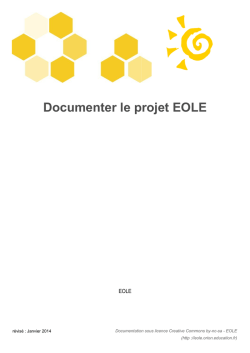 Documenter le projet EOLE