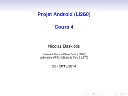 Projet Android (LI260) Cours 4