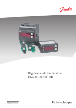 Régulateurs de température EKC 201 et EKC 301 Fiche