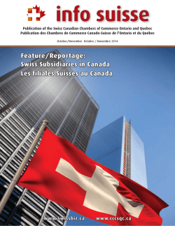 info suisse - Swiss Canadian Chamber of Commerce