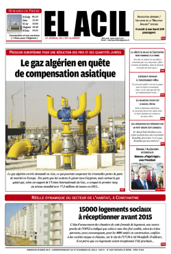 Le gaz algérien en quête de compensation asiatique