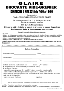 Organisation FAMILLES RURALES ASSOCIATION DE GLAIRE