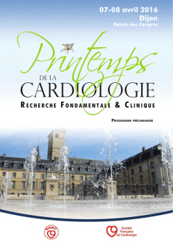 Consulter le programme - Société Française de Cardiologie
