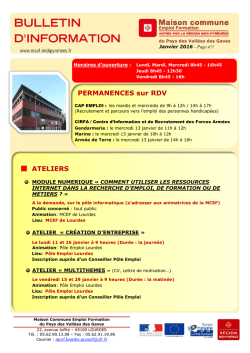 MCEF : bulletin d`information