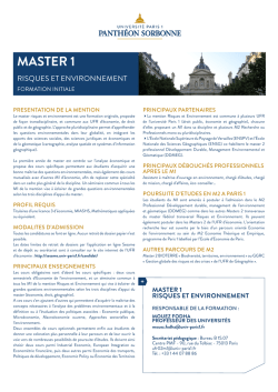 master 1 - Université Paris 1 Panthéon